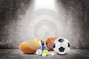 Sports balls concept photo