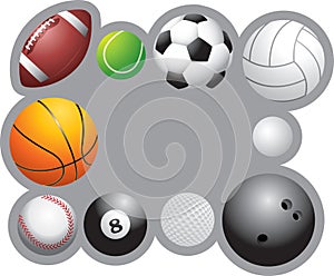 Sports balls frame