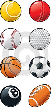 Deportes esfera conjunto compuesto por iconos 