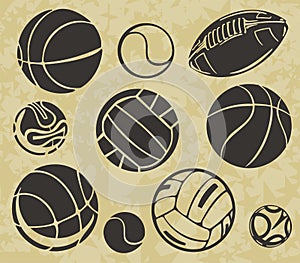 Sports Balls - vector set.