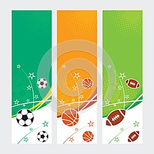 Sports Banners - Soccer, Football & Basketball