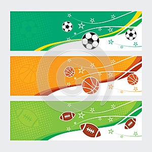 Sports Banners - Soccer, Football & Basketball