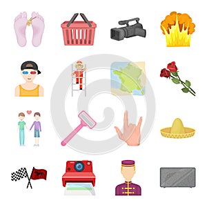 Sports, beauty, shopping and other web icon in cartoon style.Travel, mourning, cleanliness icons in set collection.