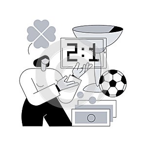 Sports betting abstract concept vector illustration