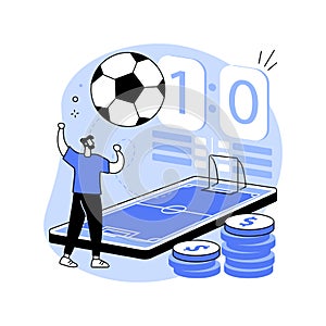 Sports betting abstract concept vector illustration.