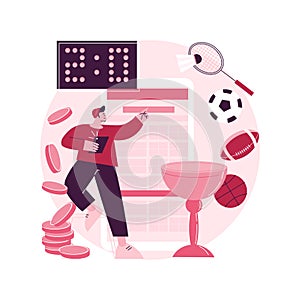 Sports betting abstract concept vector illustration.