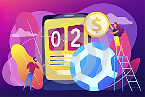 Sports betting concept vector illustration.