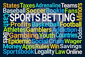Sports Betting Word Cloud photo