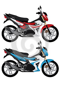 Sports bike motorcycle decal design template vector