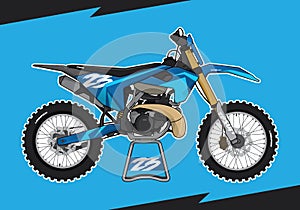 Sports bike motorcycle decal design template vector