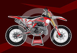 Sports bike motorcycle decal design template vector