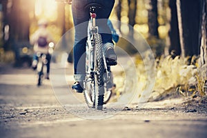 Sports bike ride in the Park