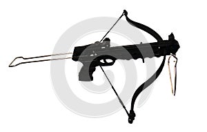 Sports black crossbow on a white background