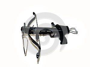 Sports black crossbow on a white background