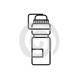 Sports bottle hydro flask water. Sport water bottle vector illustration line