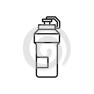 Sports bottle hydro flask water. Sport water bottle vector illustration line
