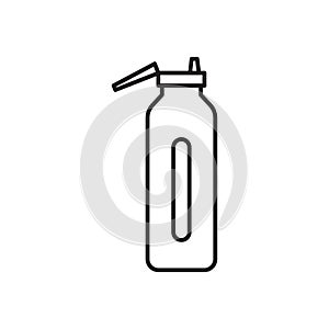 Sports bottle hydro flask water. Sport water bottle vector illustration line