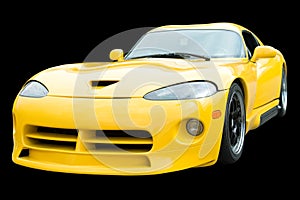 Sports Car American Yellow