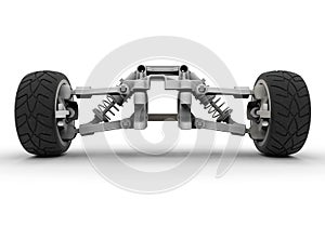 Sports car front suspension