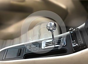 Sports car gearshift knob photo