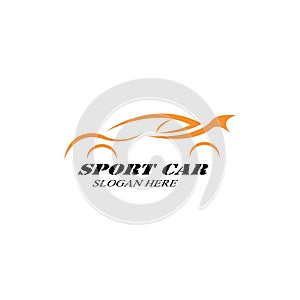 Sports Car Logo Color illustration of a design template vector