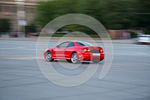 Sports car racing in downtown