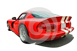 Sports Car Red Isolated