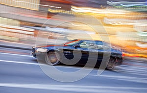 Sports Car Vehicle in motion blur