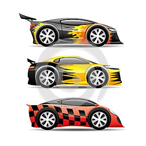 Sports cars set.