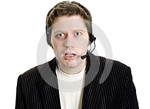 Sports commentator or Customer support photo