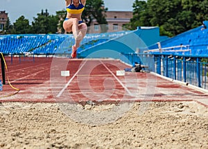 Sports competitions long jump