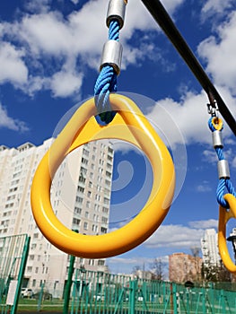 Sports complex with outdoor rings in the city of Moscow, Russia