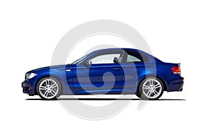 Sports coupe car isolated