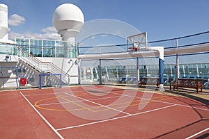 Sports court on cruise ship