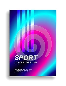 Sports cover design in vibrant colors.