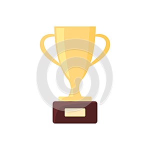 Sports cup for winner. Award for champion of sports game. Flat vector illustration of cup on white background