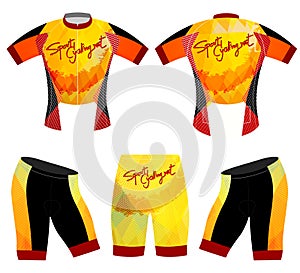 Sports cycling vest t-shirt vector