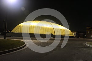 Sports Dome at Night