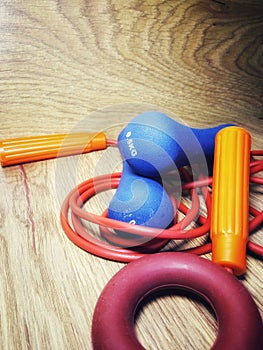 sports equipment jump rope dumbbells expander