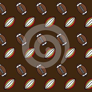 Sports equipment mosaic background