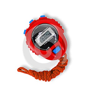 Sports equipment - Red Stopwatch. Isolated