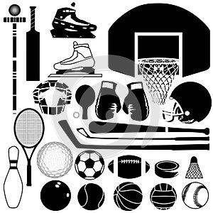 Sports equipment variety photo