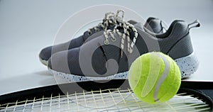 Sports equipment on white background 4k