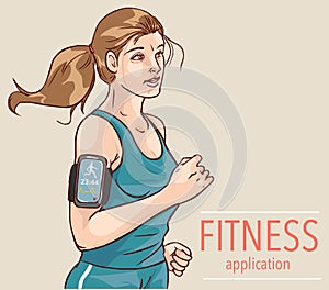 Sports or fitness tracking app for running people