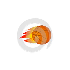 Sports Football Basketball Volleyball Tennis Balls in Fire Burn Burning Vector