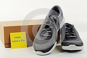 Sports footwear isolated for Father`s day concept.