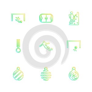 sports , games , atheletes , balls , fitness , eps icons set vector