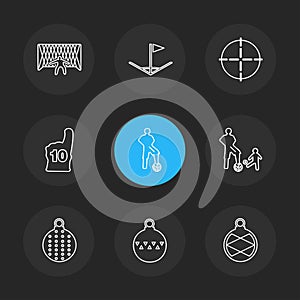 sports , games , atheletes , balls , fitness , eps icons set vector