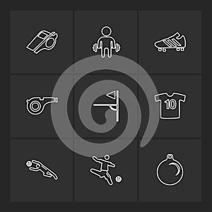 sports , games , atheletes , balls , fitness , eps icons set vector