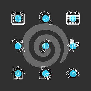 Sports , games , atheletes , eps icons set vector